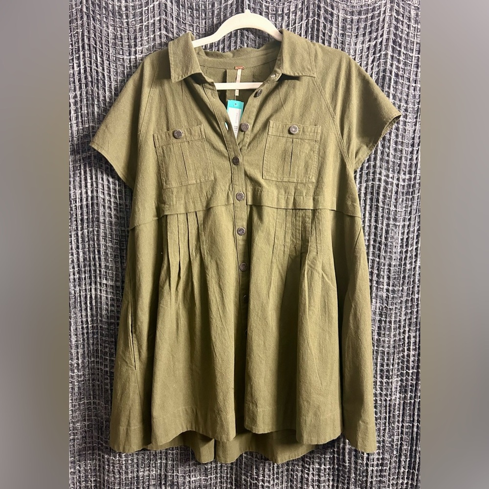 Free People Ronnie Poplin Mini Dress